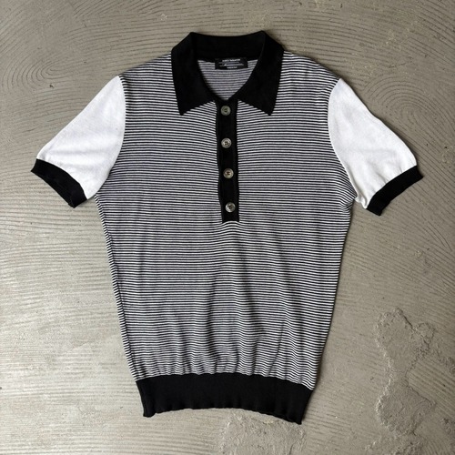 MARCO TAGLIAFERRI / Striped short sleeve polo-shirt