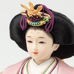 №261-02 瑞雲正絹 二人飾り オーク塗 水引平台 桜色裏箔屏風 平飾りセット thumbnail 10