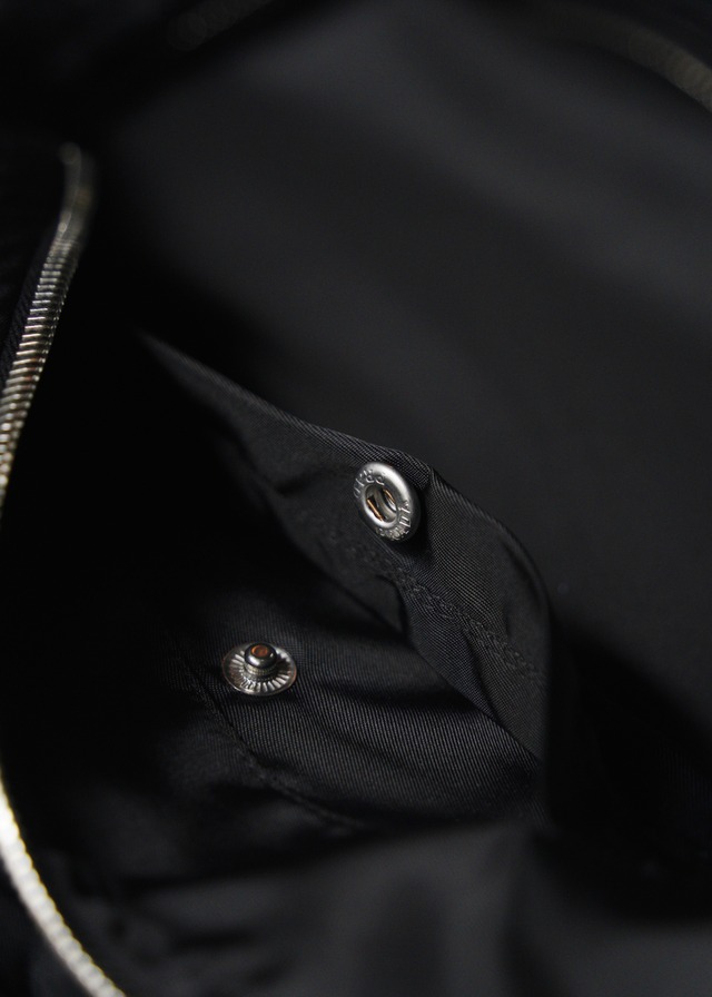 PRADA 2010 switching leather double zip nylon jacket