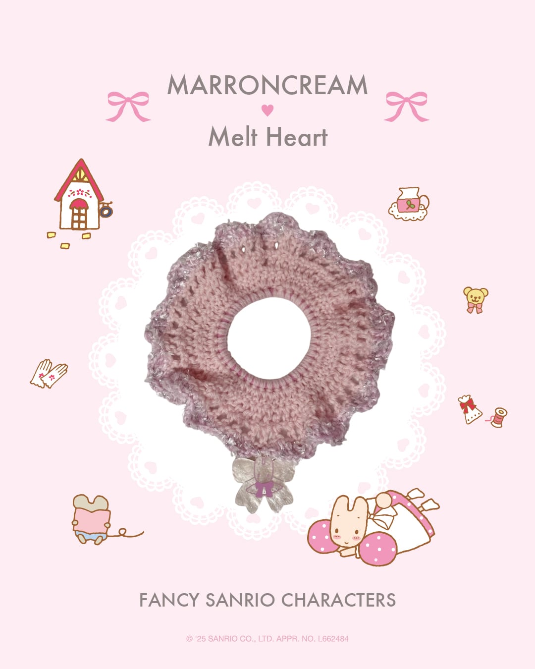 新品未開封　melt heart メルトハート　マロンクリーム　サンリオ　伊勢丹 マロンクリーム ヘアゴム《数量制限なし》 | Melt Heart