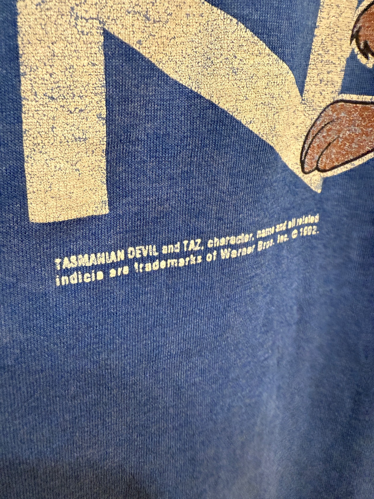 vintage 1992 Tasmanian Devil / Velva Sheen made in usa・画像5