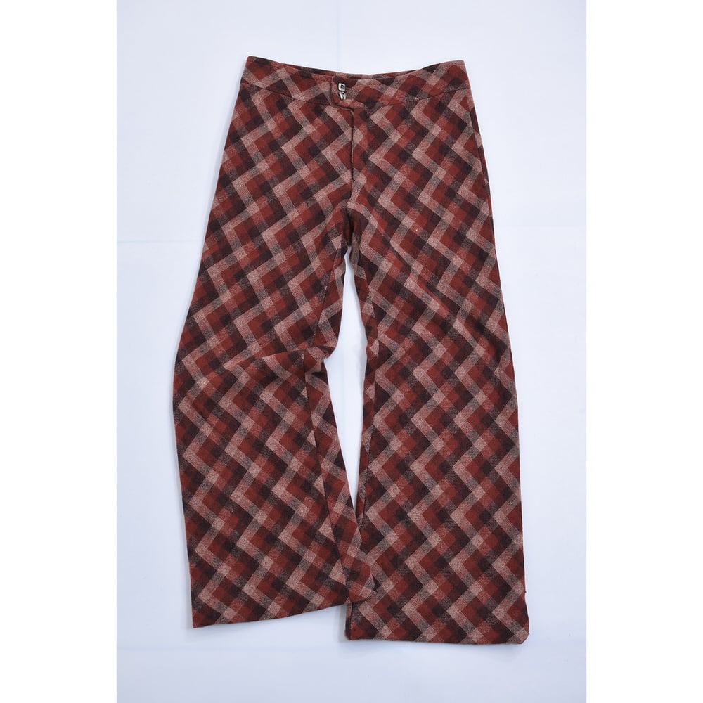 モ*ス様 70s vintage オンブレチェック 総柄フレアパンツ モ*ス様 70s vintage オンブレチェック 総柄フレアパンツ モ*ス様