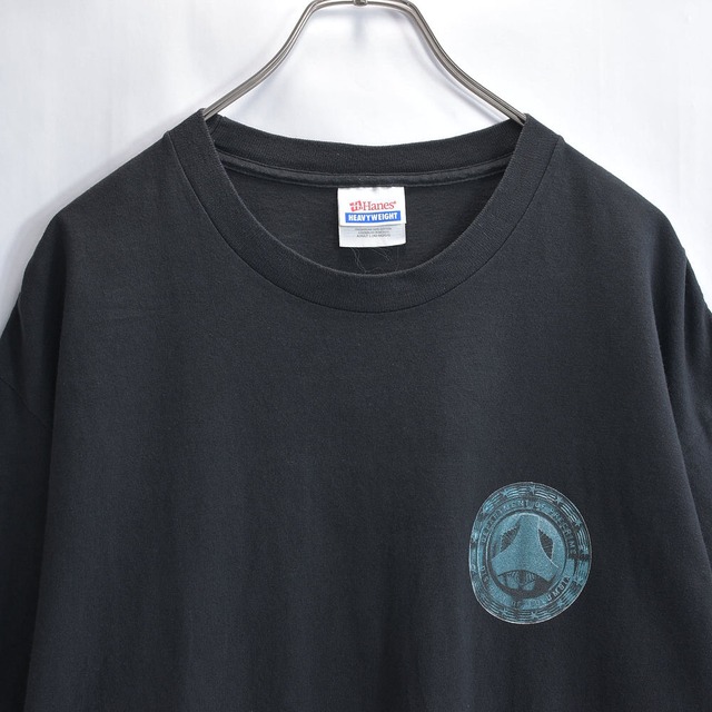 00s Hanes ヘインズ 映画マイノリティリポート プリントTシャツ 2002年 ムービーT トムクルーズ フィリップKディック スティーヴン・スピルバーグ ヴィンテージ ブラック ビンテージ USA アメリカ古着 メンズ