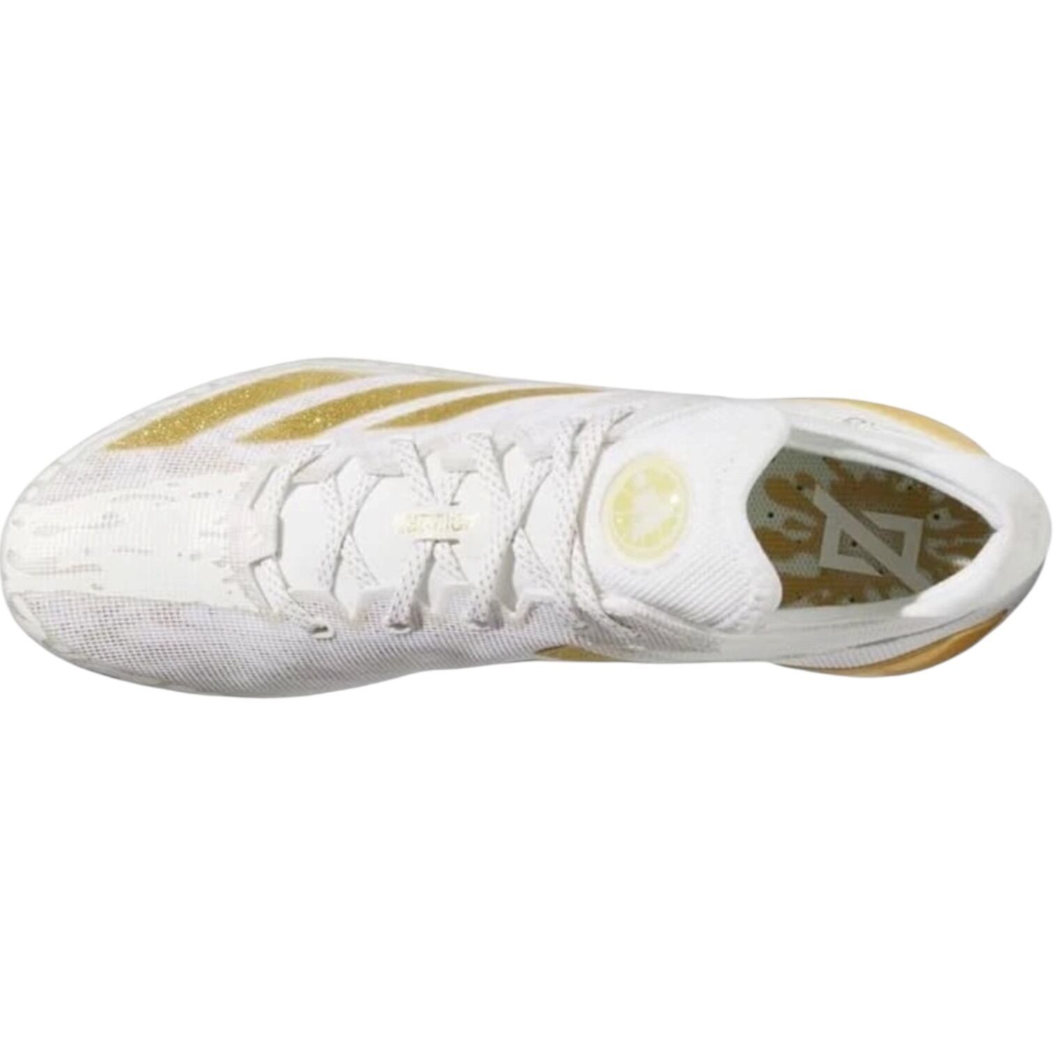 29.5cm】Adizero Electric ホワイト・ゴールド アメフト スパイク