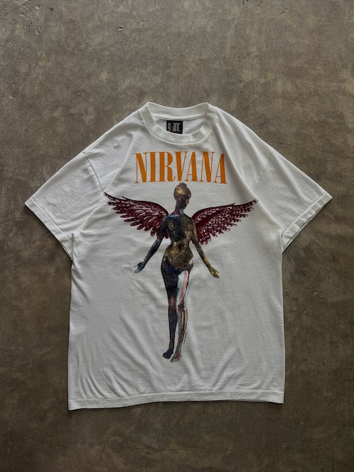 NIRVANA IN UTERO ニルヴァーナ バンドTシャツ L ホワイト 白