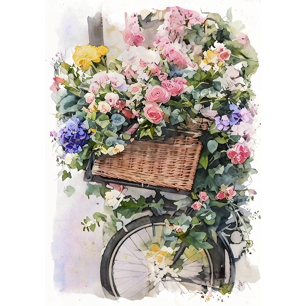 絵画 花の絵 インテリアアート額付き 水彩画・油絵調 WAT0393