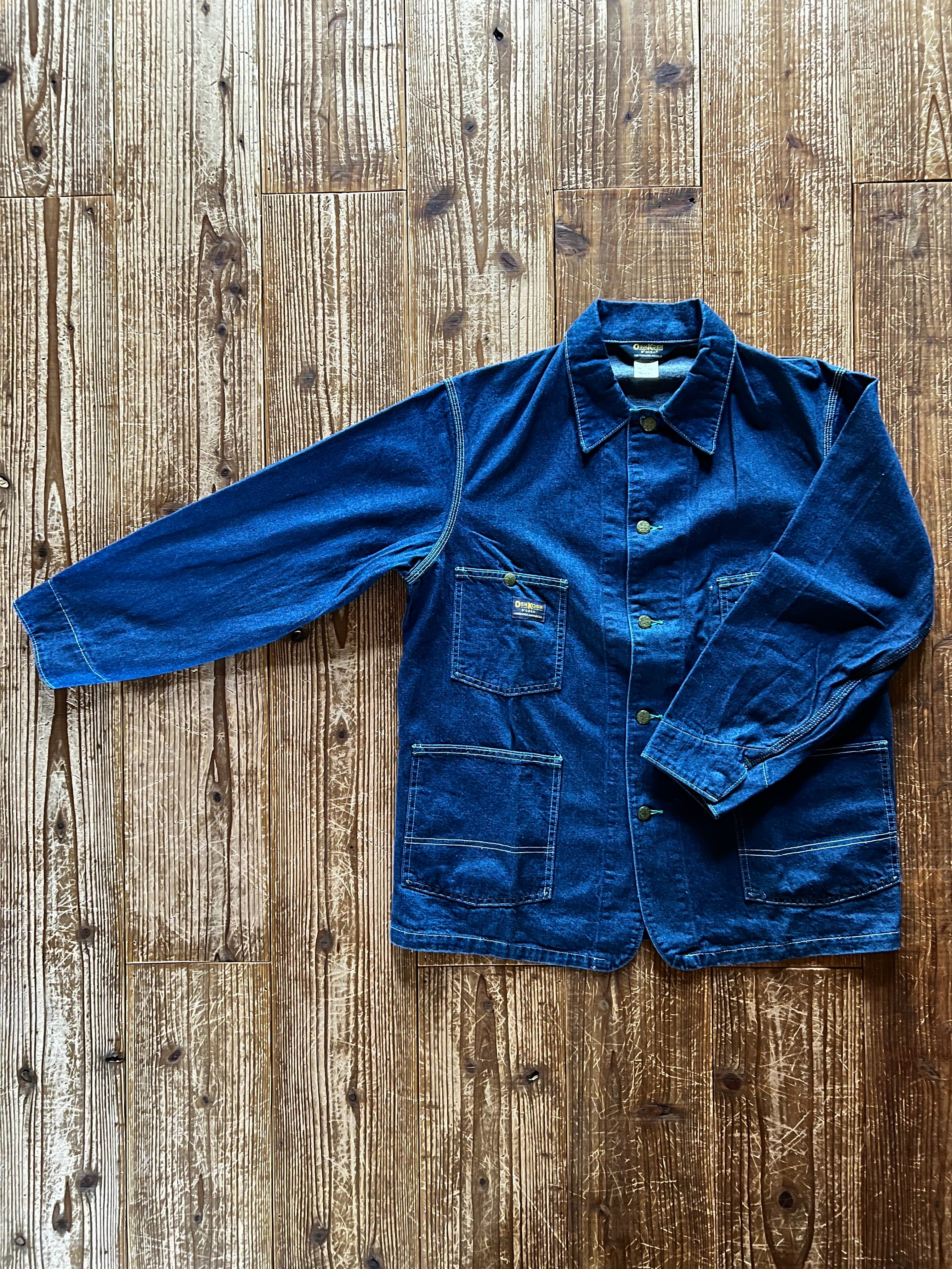 70's～ OSH KOSH B'GOSH デニムカバーオール 濃紺 表記(42) USA製