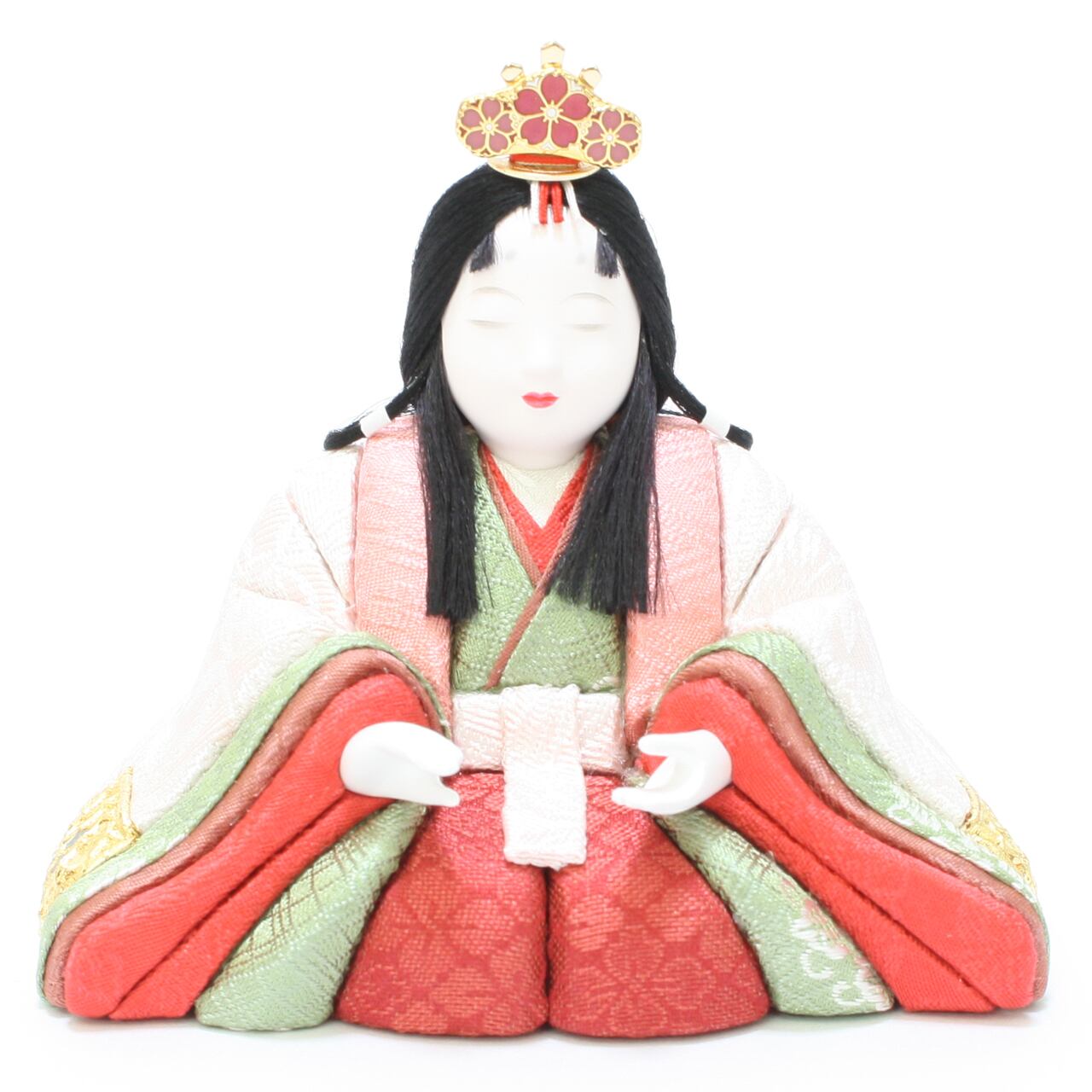 木製日本人形　お雛様　 伝統的な和服デザイン 奈良人形 木製日本人形 お雛様 伝統的な和服デザイン 奈良人形