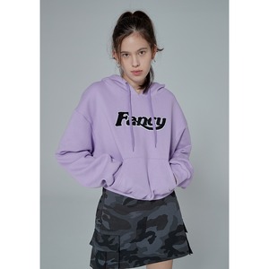 [NASTY FANCY CLUB] FANCY DUMBLE LOGO CROP HOODIE (LILAC) 正規品 韓国 ブランド パーカー 