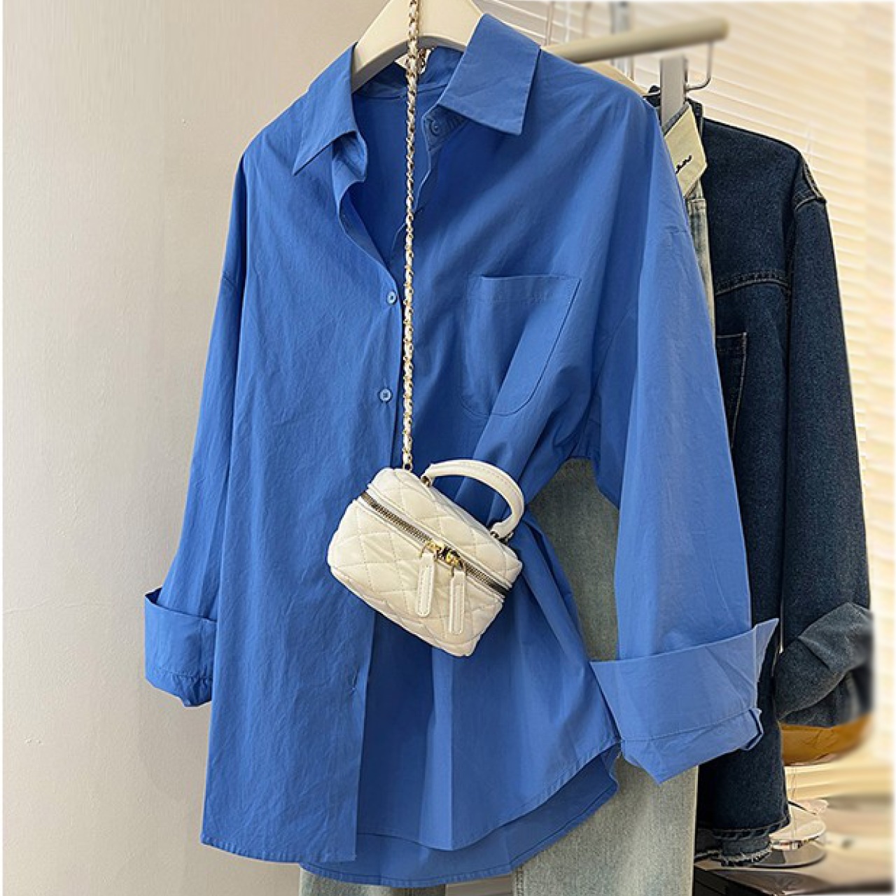 オーバーサイズロングスリーブシャツ 6color A0047 - 9