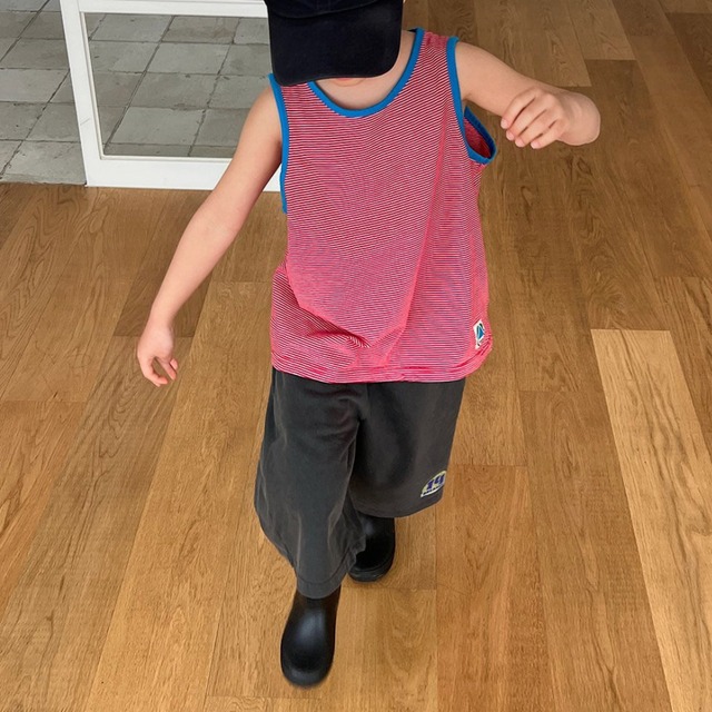 《送料無料》ラッパ配色ノースリーブ:kids【MIDDLENAME】※お取り寄せ