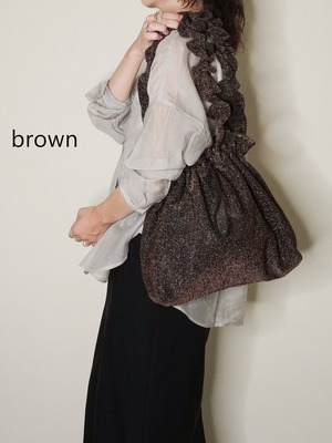 ラメ　フリルbag