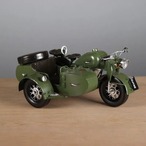 緑　グリーン　車　レトロカー　バイク　三輪　レトロ　大きめ　装飾　コレクション　オブジェ　置物　フィギュア　キッズルーム　リビングルーム　子供部屋　玄関　おしゃれ　かっこいい
