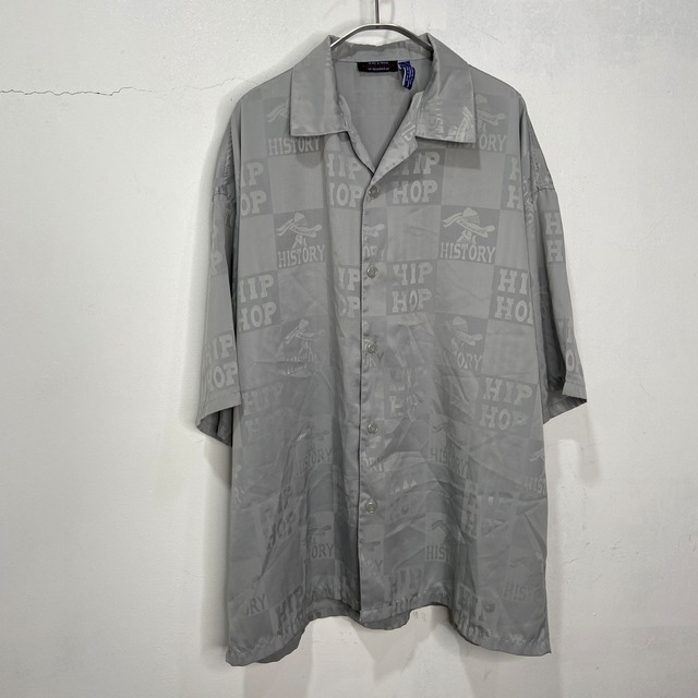 ICEBERG アイスバーグ 総柄半袖オープンカラーシャツ グレー XL