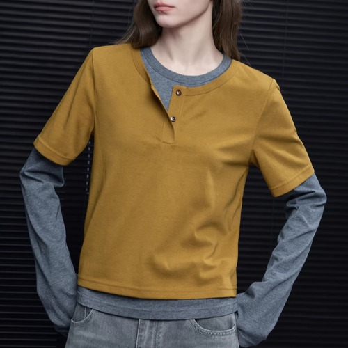 フェイクレイヤードトップス ・21142