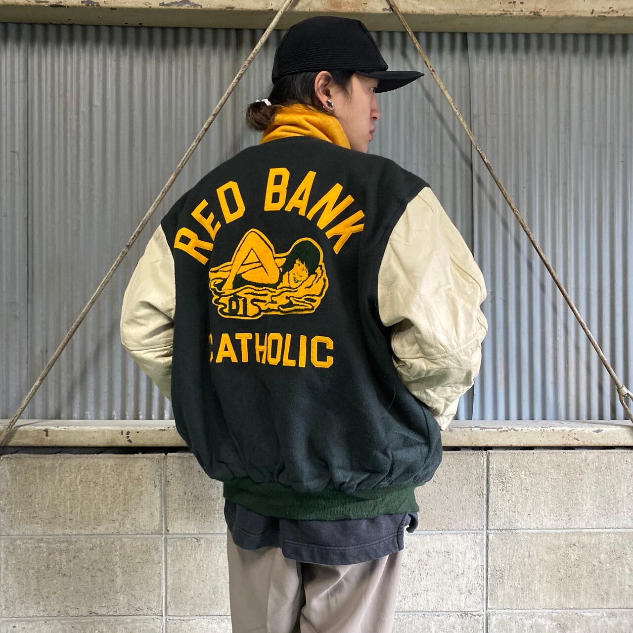 hewitt mfg RED BANK CATHOLIC ウールアワードジャケット スタジャン  