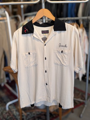 ［USED］Dry Bones Rayon Bowling Shirt / M