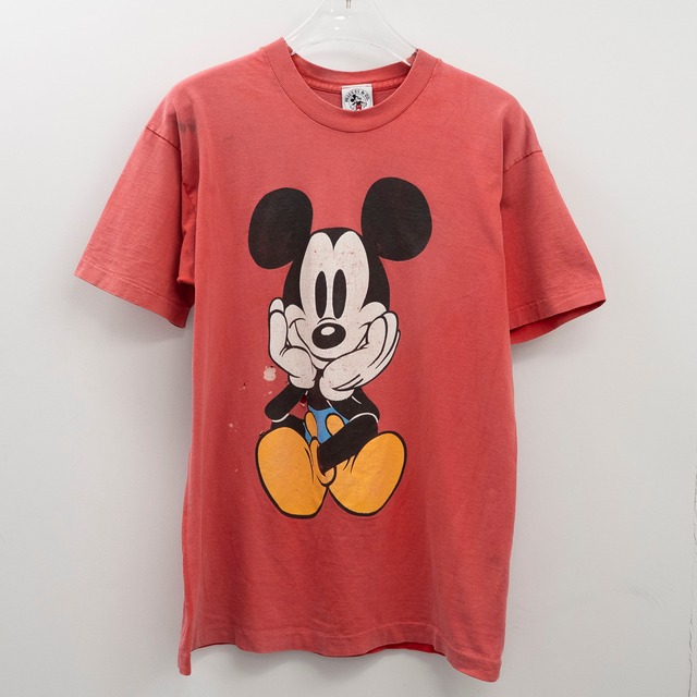 Disney " Mickey Mouse Link Print Blue Pant Red " Original Tag L 【A6-165】