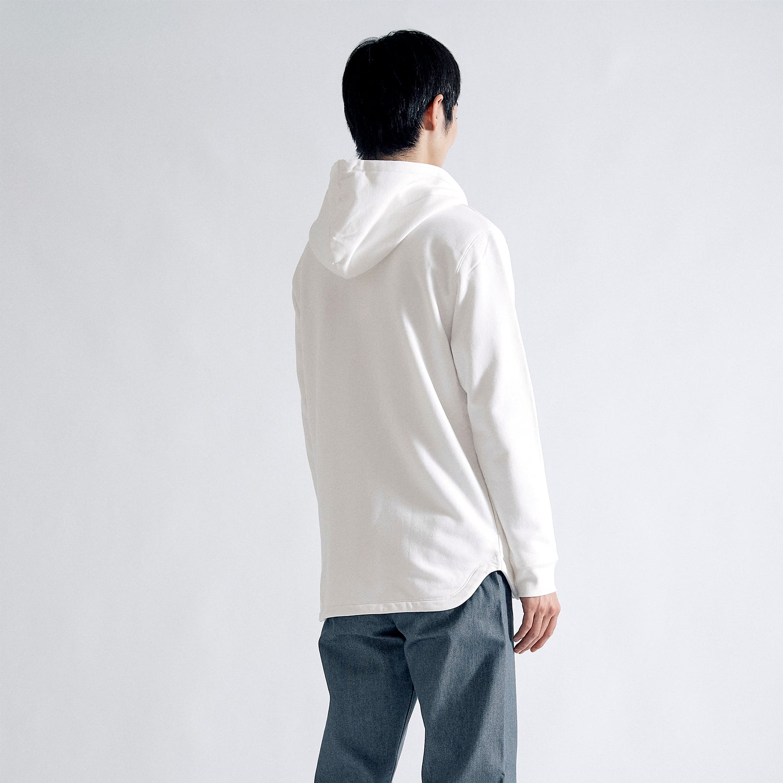 エアリードレスジップパーカー / Airy Dress Zip Hoodie #WHITE | STIR