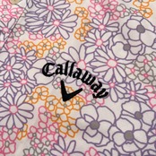 Callaway キャロウェイ 花柄 総柄 BD 半袖 ポロシャツ サイズ M /ホワイト×パープル×ピンク×オレンジ