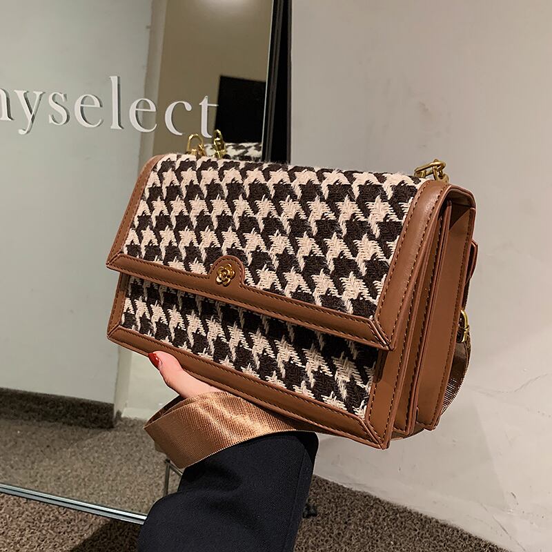 シングル スクウェア メッセンジャーバッグ 手作りハンドバック29101128988