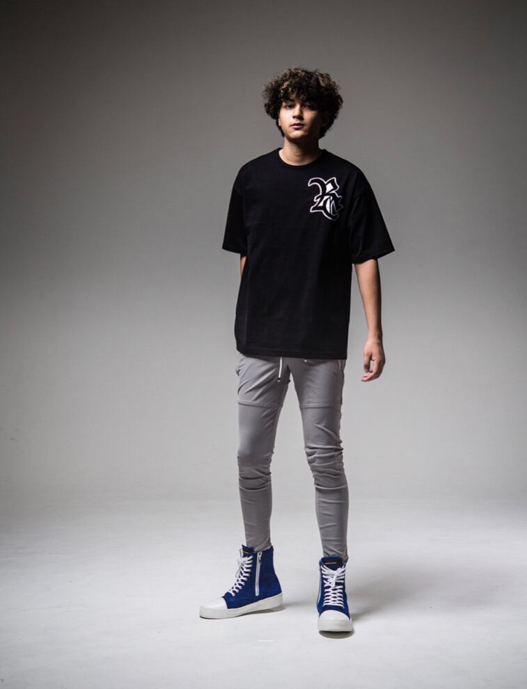 RESOUND CLOTHING / RC chenille LOOSE TEE BLACK / Tシャツ