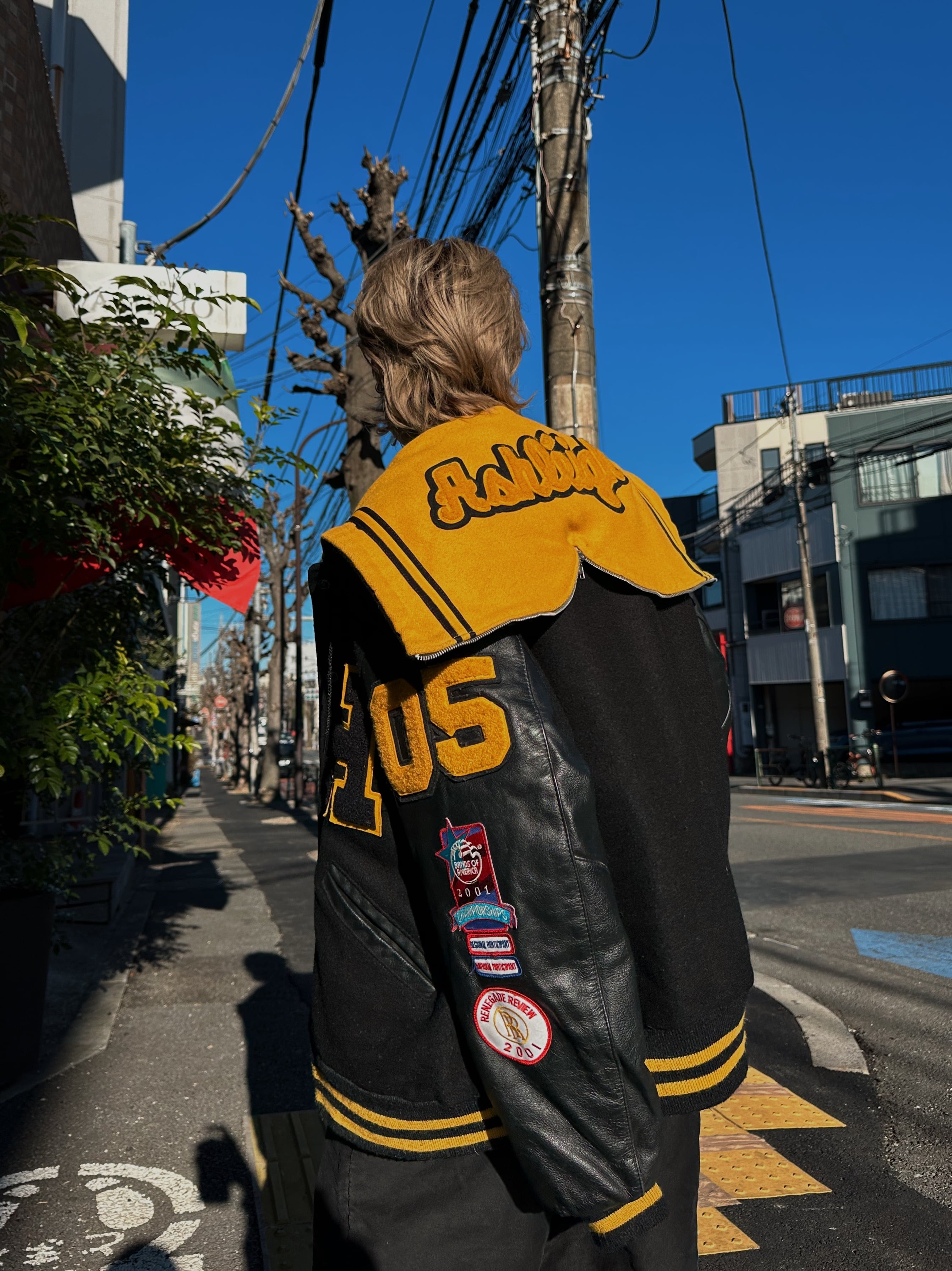 (OT1173)DeLONG sailor collar stadium jacket made in USA