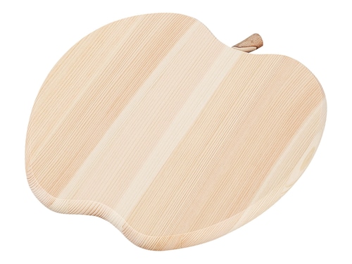 木製まな板　「四万十ヒノキ アップル卓上まな板　長さ21×幅21cm（厚み1.5cm)」　ポストIN発送対応商品
