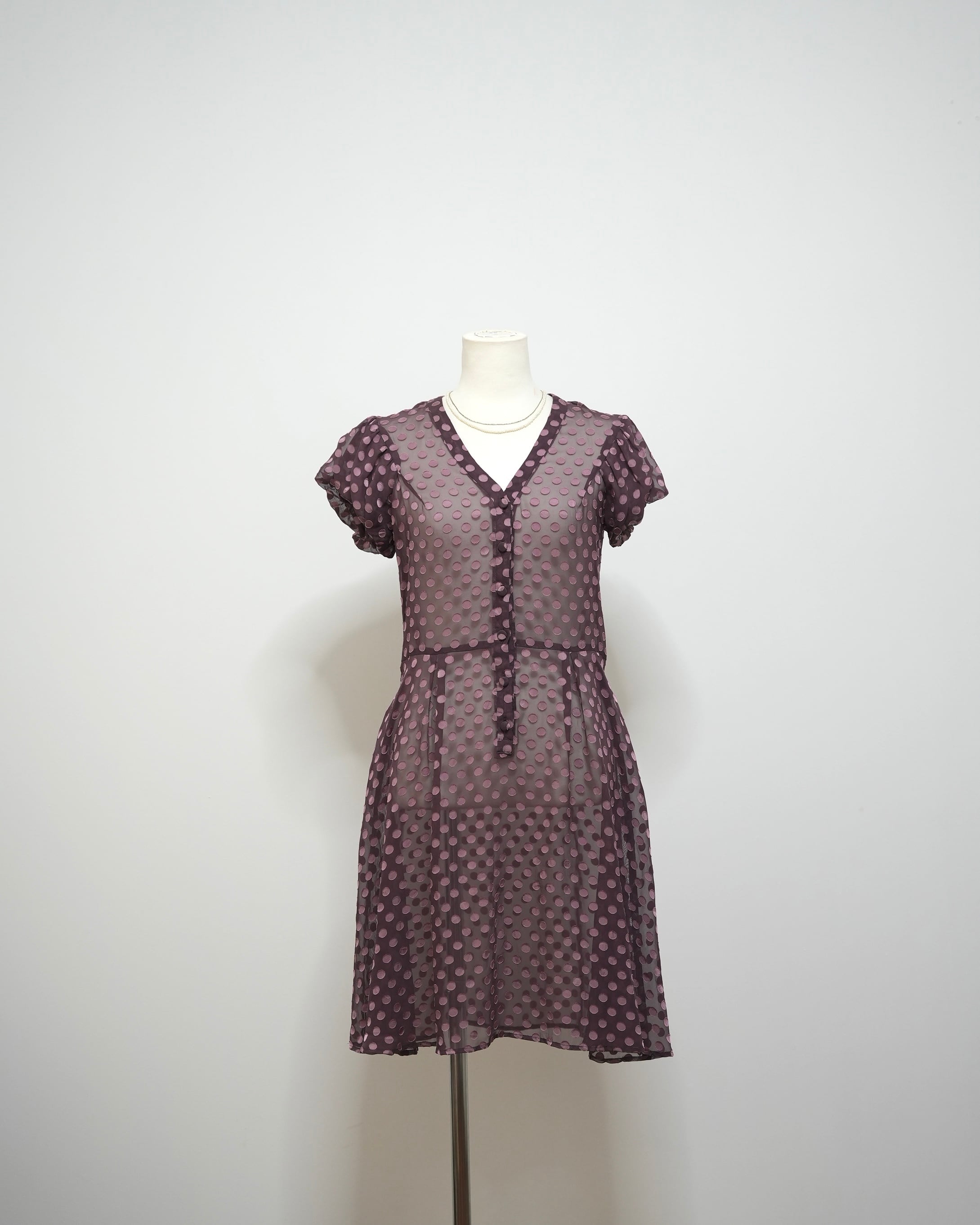 dot sheer one-piece