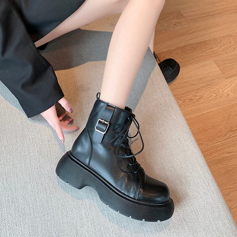 ブーツオータムレッドサイドジッパーショートシングル 靴 シューズ 秋物 部族の婦人靴55437786779