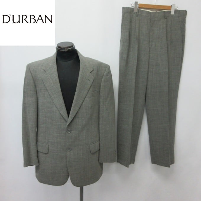 D'URBAN ダーバン スーツ 夏用スーツ グレー メンズ 大きいサイズ
