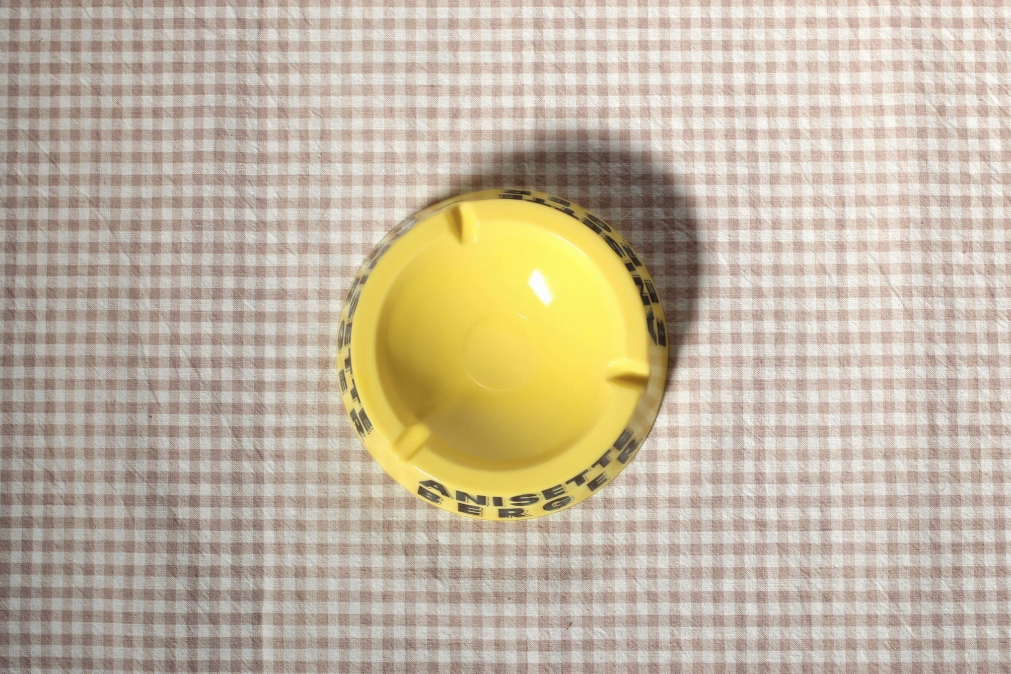 フランス アンティーク ヴィンテージ ミルクガラス 灰皿 『BERGER』 N