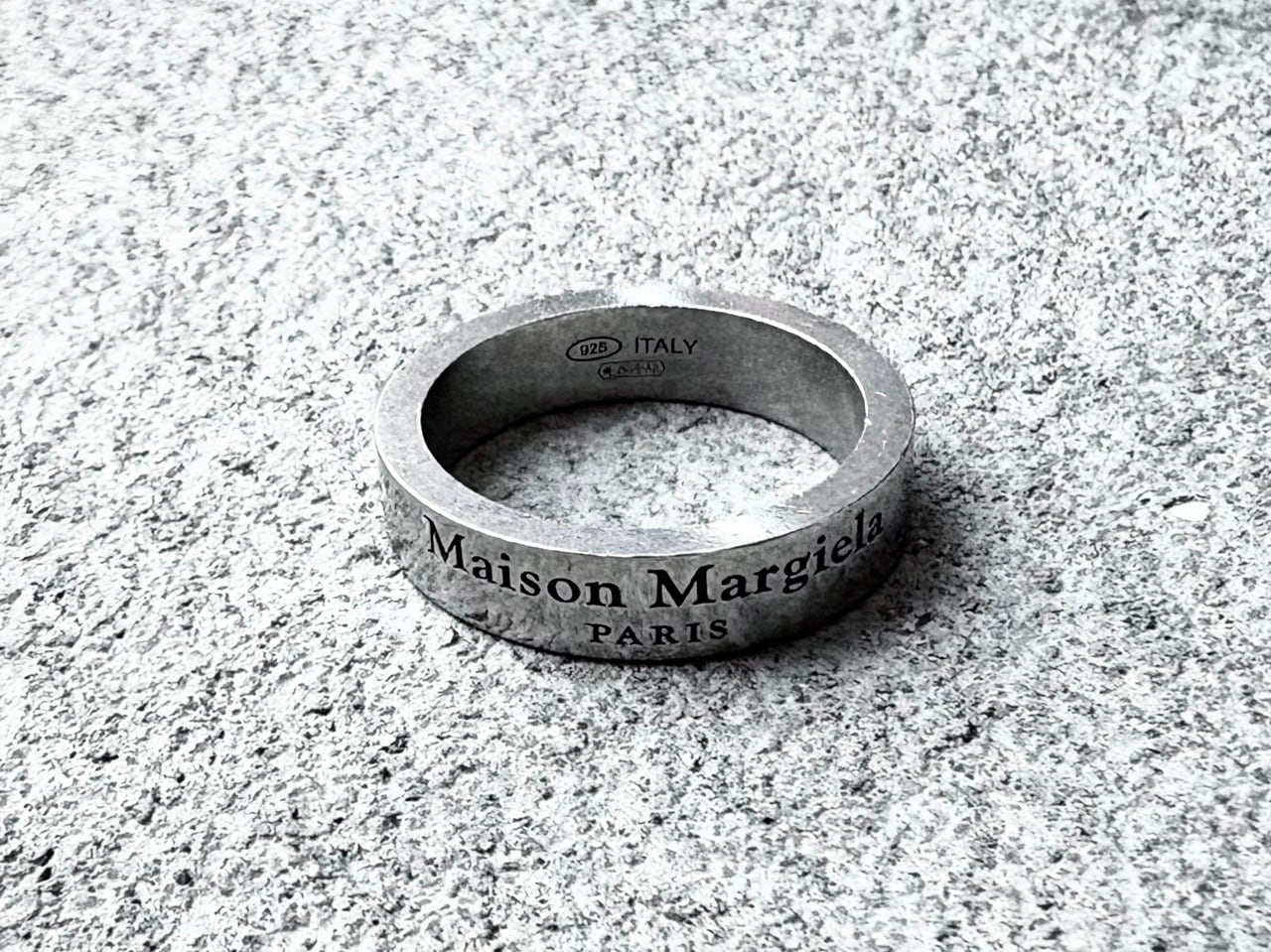 Maison Margiela logo ring silver 925 MADE IN ITALY