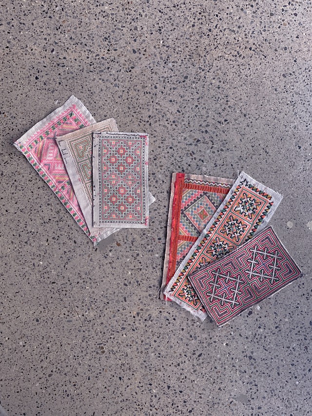 Flower H'momg tribe／Vintage Fabric set