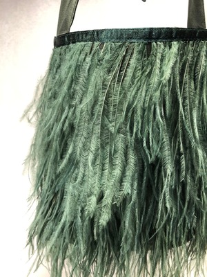 Fufu Feather Bag Deep Green /フーフー羽バッグ　アーミーグリーン