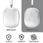 VICHYIE ケース AirPods Max対応カバー、イヤーパッドカバー付き、柔らかいTPU透明ケース傷防止、クリアカバー防塵、ヘッドホン用保護カバー (透明)