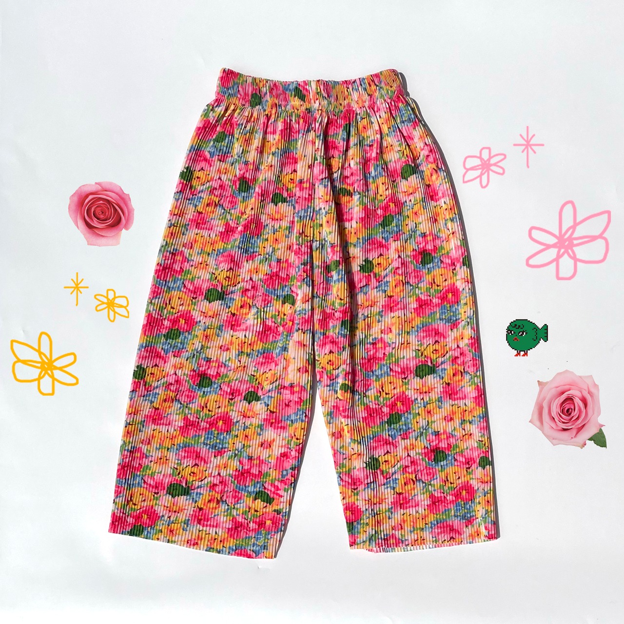 PLEATS! pants -花畑
