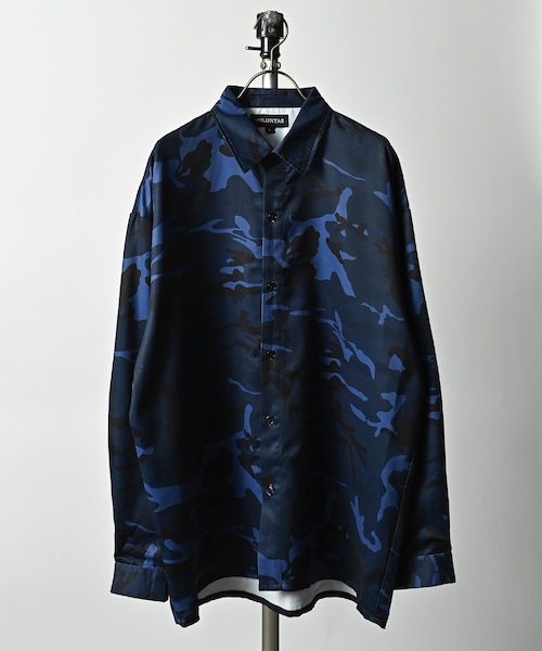 VOLUNTAS allover print shirt (CAM/BLU) 436001