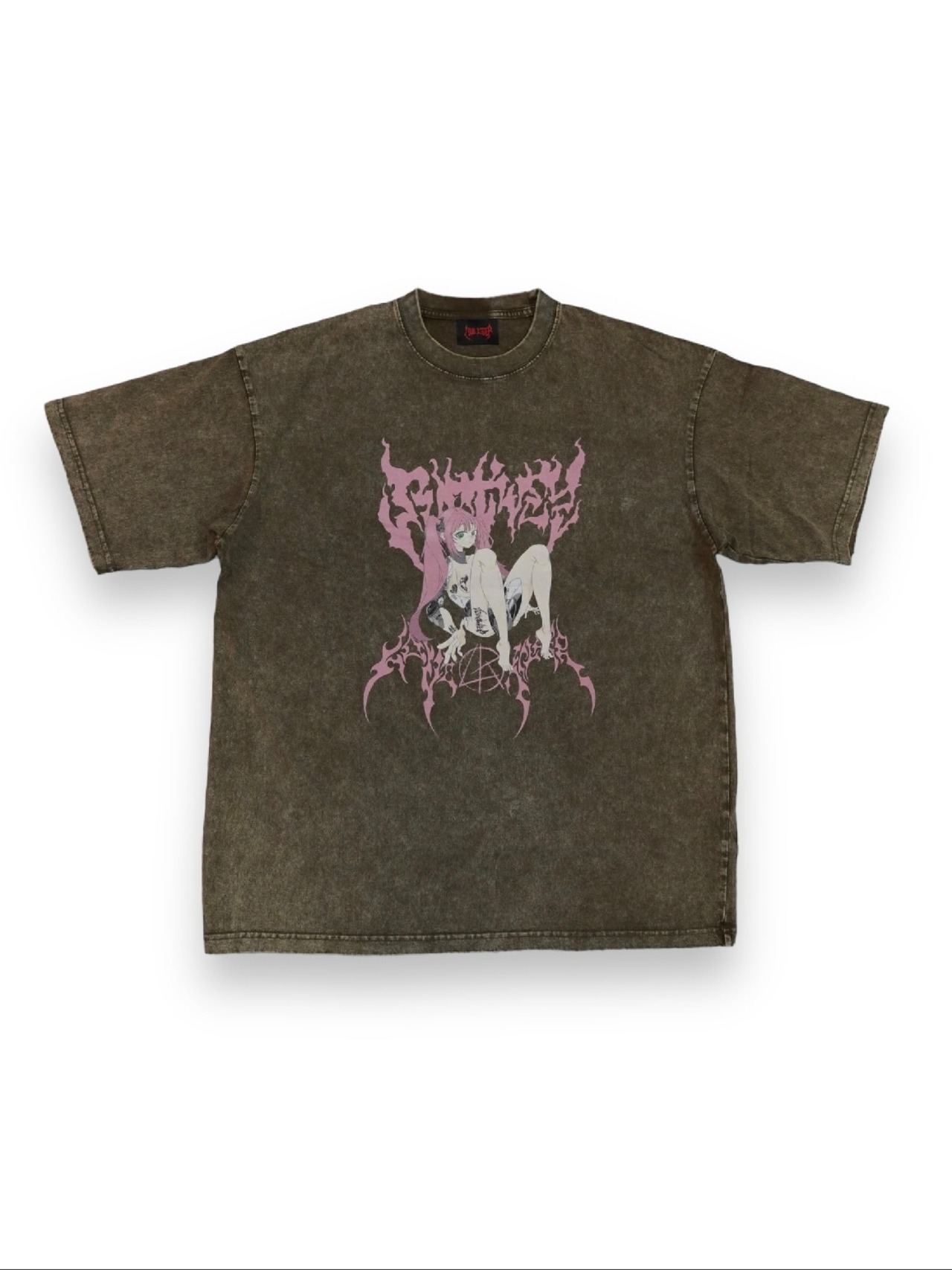 【LOVE KILLER】Pink humanoid Graphic logo T-shirt by ruptivey (3color)