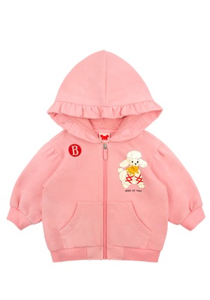 [BEBE DE PINO] Jenny baby frill hooded zip up jacket 正規品 韓国ブランド 韓国ファッション 韓国代行 韓国通販 ベベドピノ bebedepino 日本 店舗 韓国 子供服