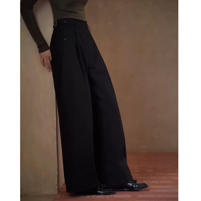 【タック入りワイドパンツ 】P00901