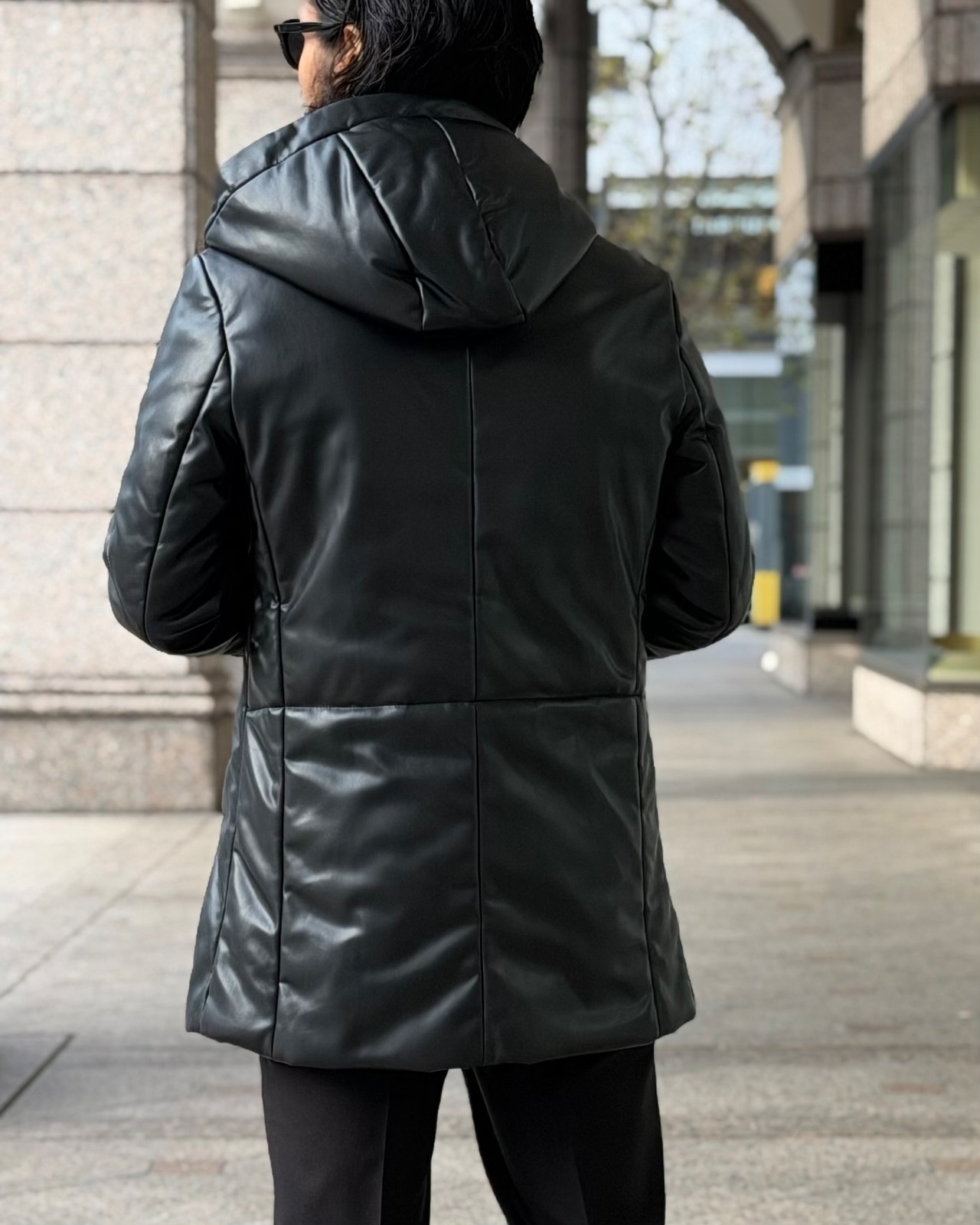 【縦艶補整】ラムレザーダウンコート