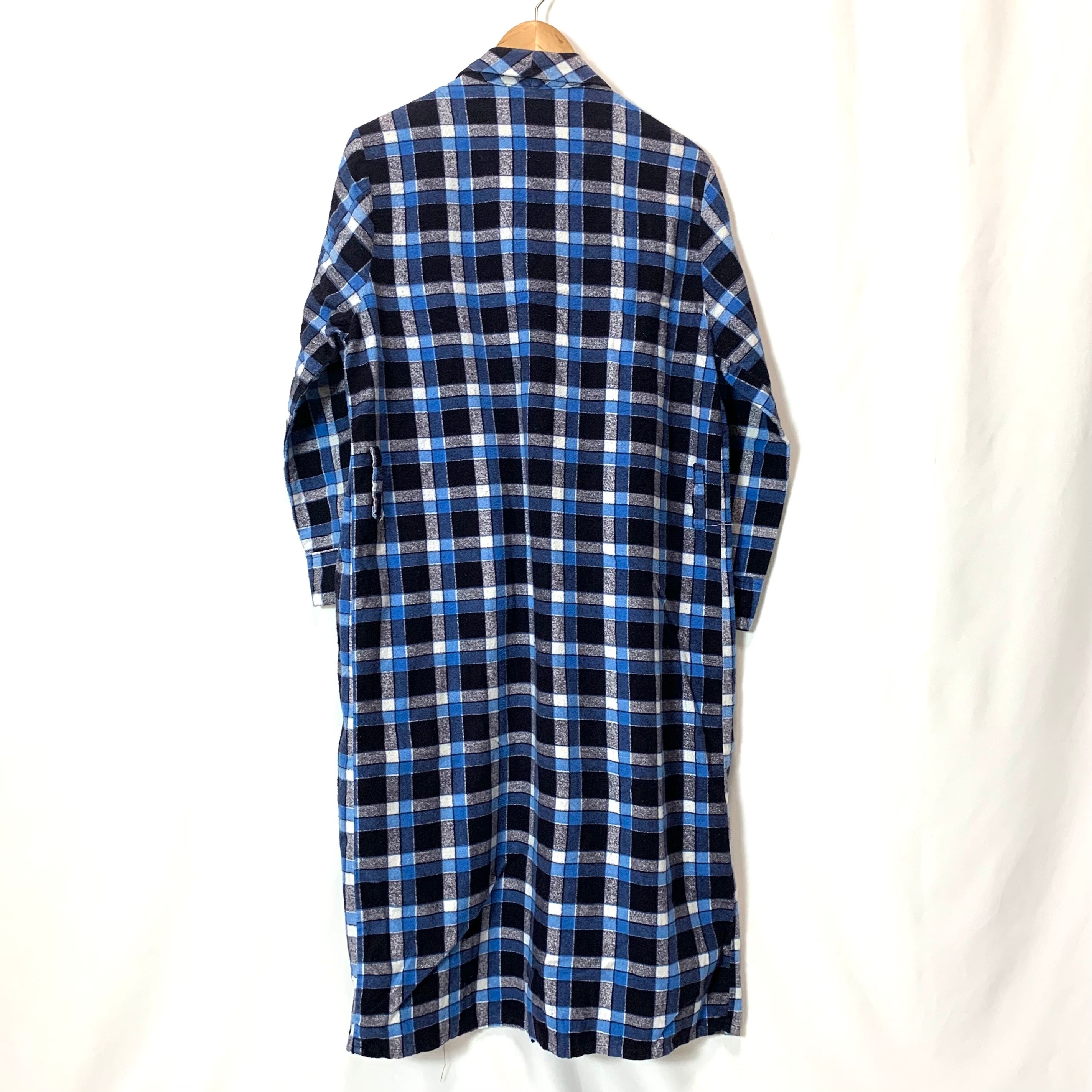 vintage old 60s 70s Print Flannel Gown プリントフランネルガウン ...
