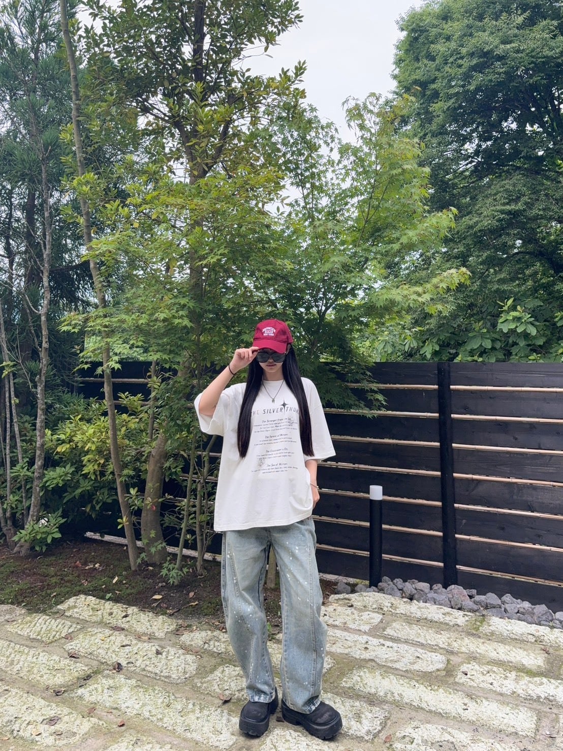 ペイントワイドデニム el1449 | elev fashion store