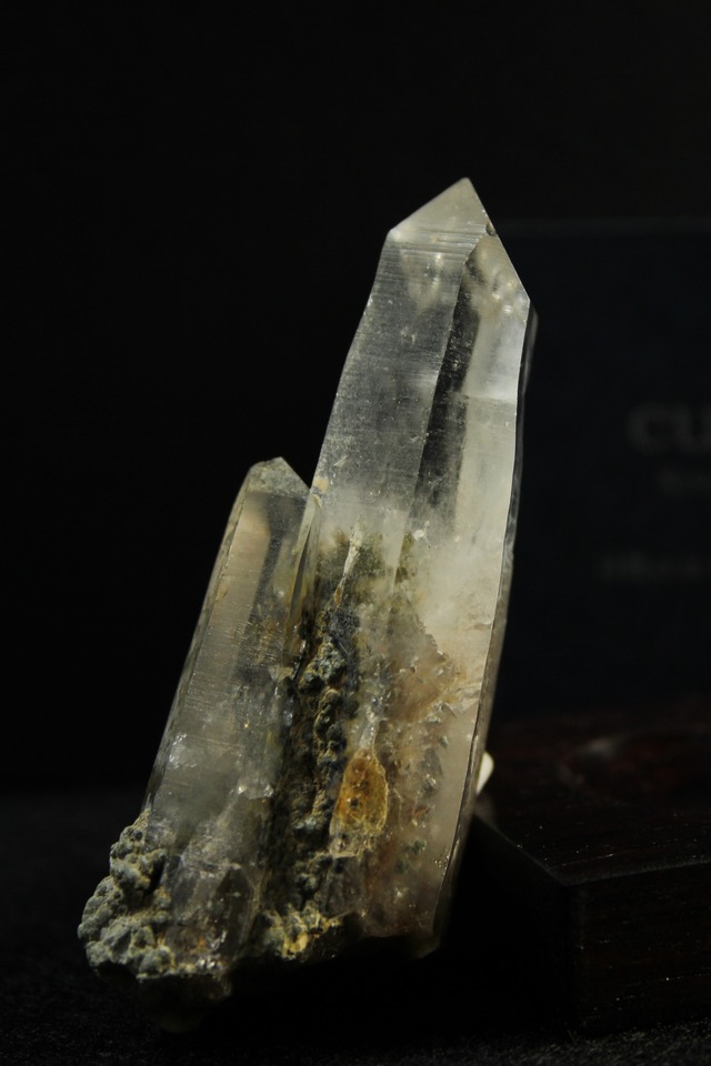 【ma301】大分クリスタルまりも ローズウッドベース大