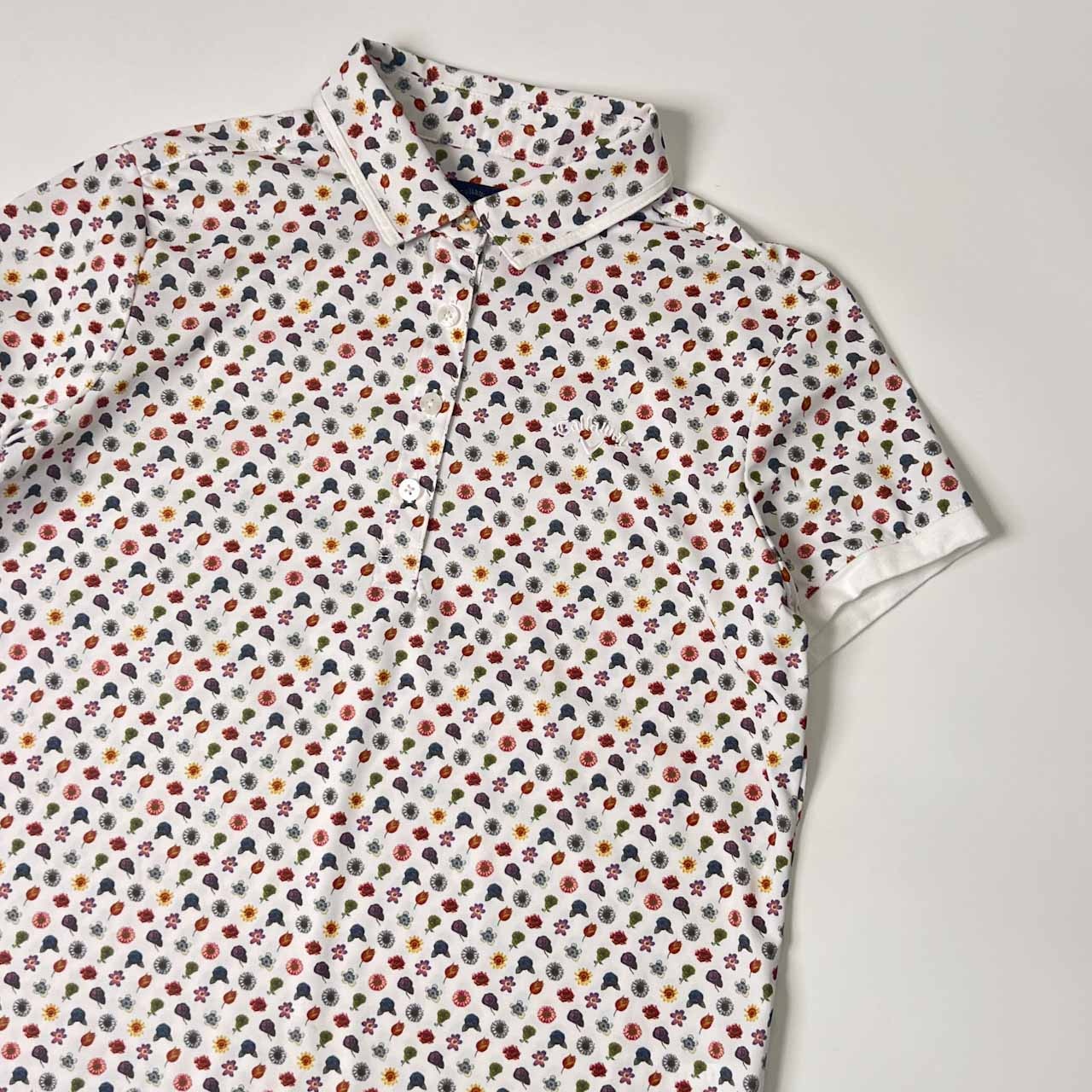 CallaWay キャロウェイ 花柄 フローラル ドライ 半袖 ポロシャツ L/マルチ レディース ゴルフ