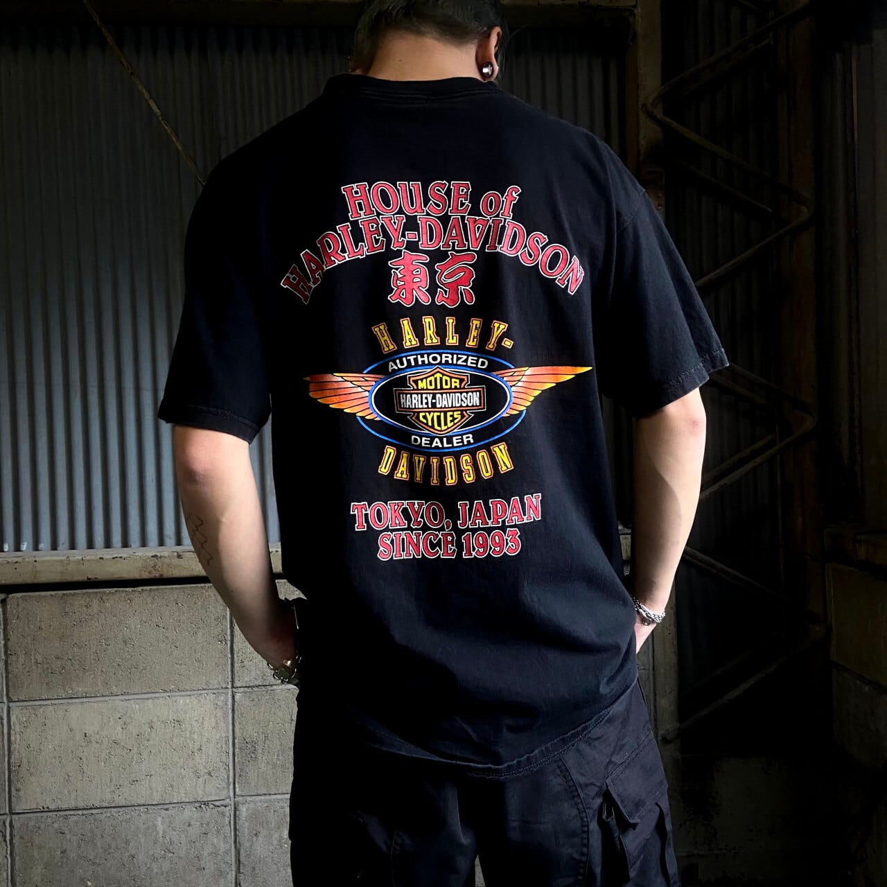 ハーレーダビッドソン ブラック L 90s USA製ヴィンテージTシャツ