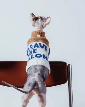 Alpaca Message Sweater　Beige