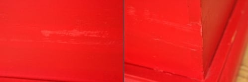 中国 衣装箱 ケース 木箱 BOX ボックス 収納 ラック ペイント 赤