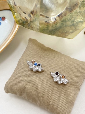 Petite écrin pierced / clip-on earrings | silver